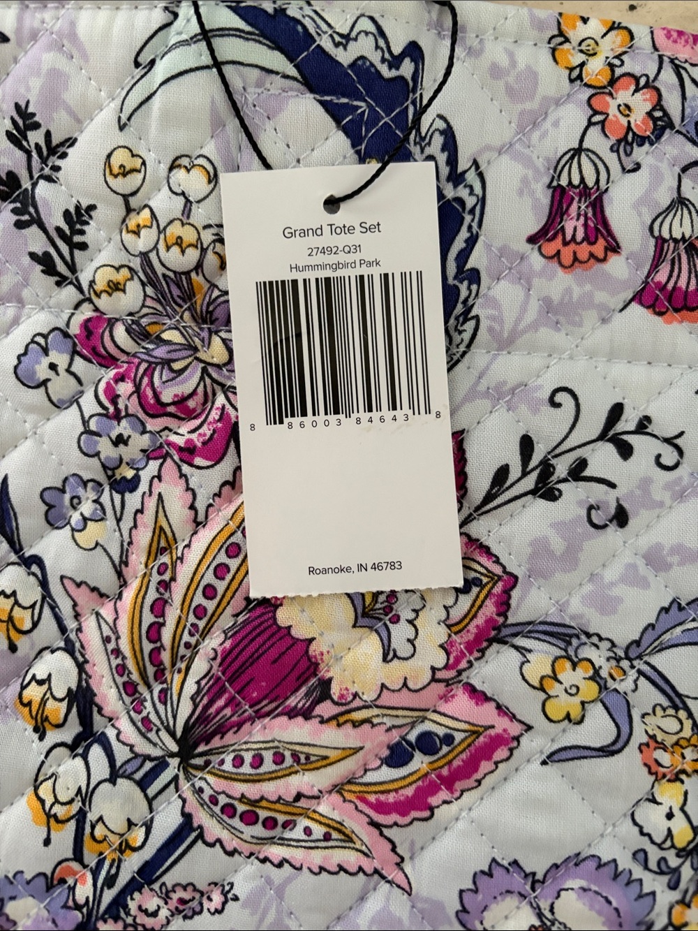 Vera Bradley grand tote set Hummingbird Floral - Picture 2 of 3
